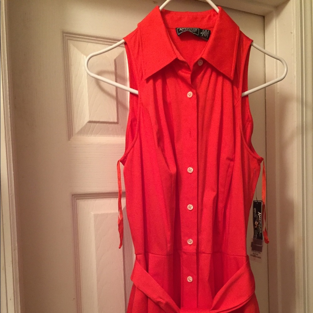 American living sleeveless red dress